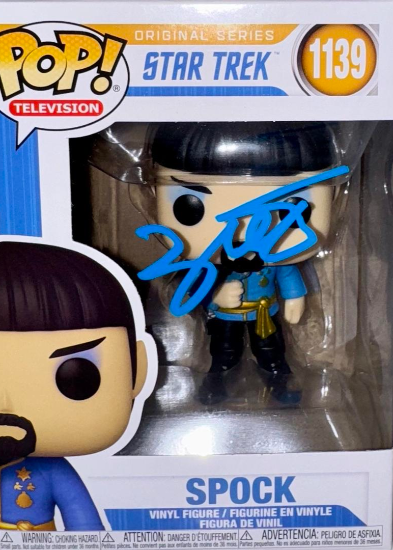 Zachary Quinto Signed Funko Pop #1139 "Spock" (Star Treck) - Beckett COA #01